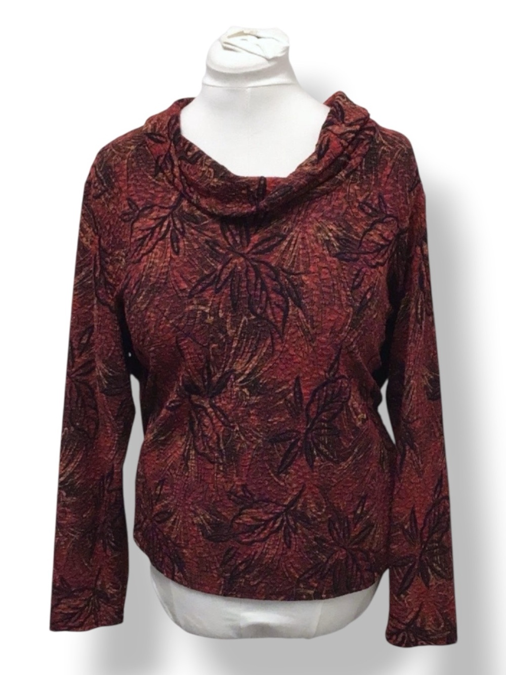Carducci Women’s Plus Long Sleeve Cowl Neck Sweater VTG 90s Y2K 3X